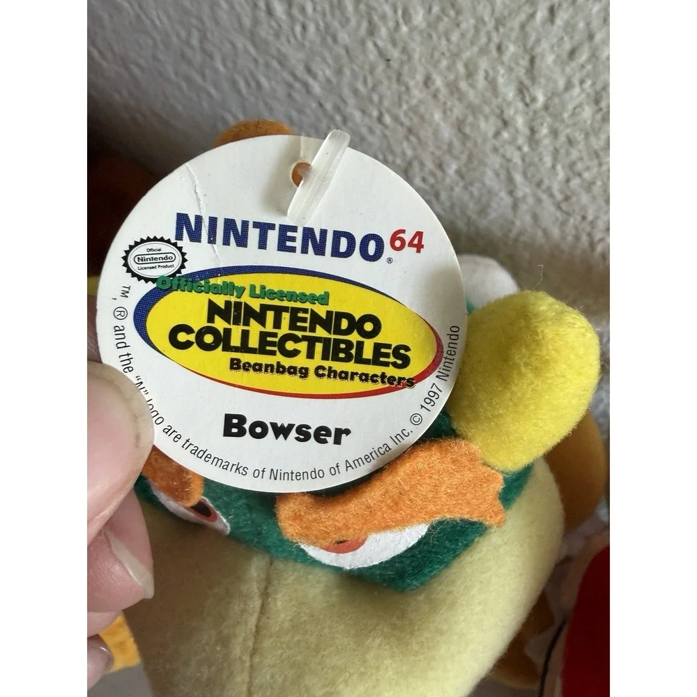 Vintage Plush Nintendo N64 BeanBag Figures Set of 4 Mario Yoshi Bowser Donkey K